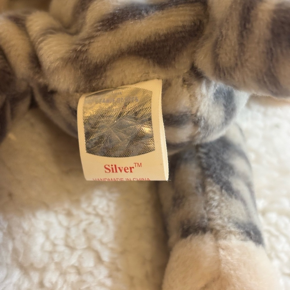 Ty Beanie Babies “Silver” Cat. Retired and collectible. Retired - Picture 5 of 8